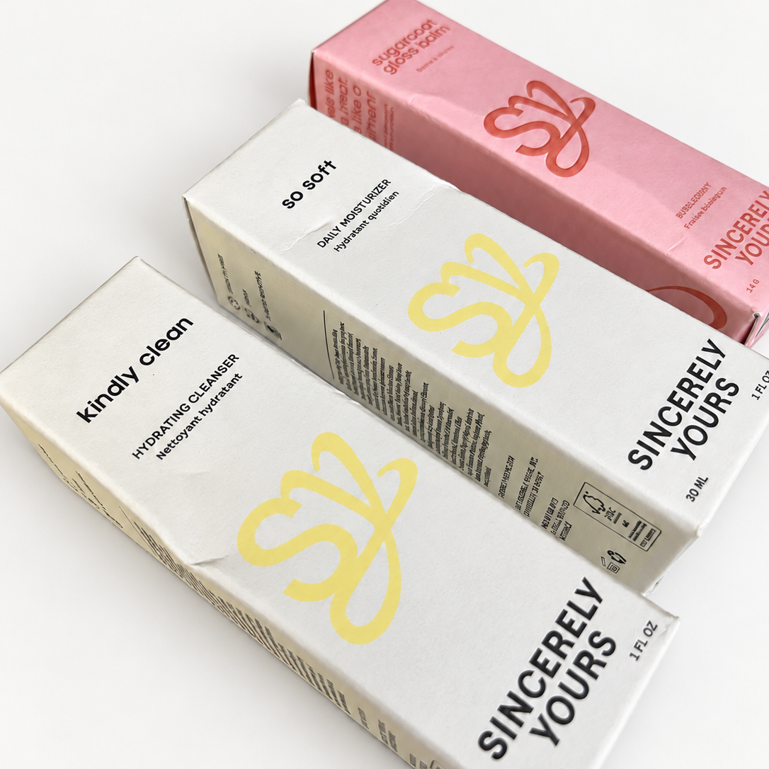 DAMAGED | Sincerely Yours | Blue Skies Ahead Cloud Case & Beauty Trio Bundle