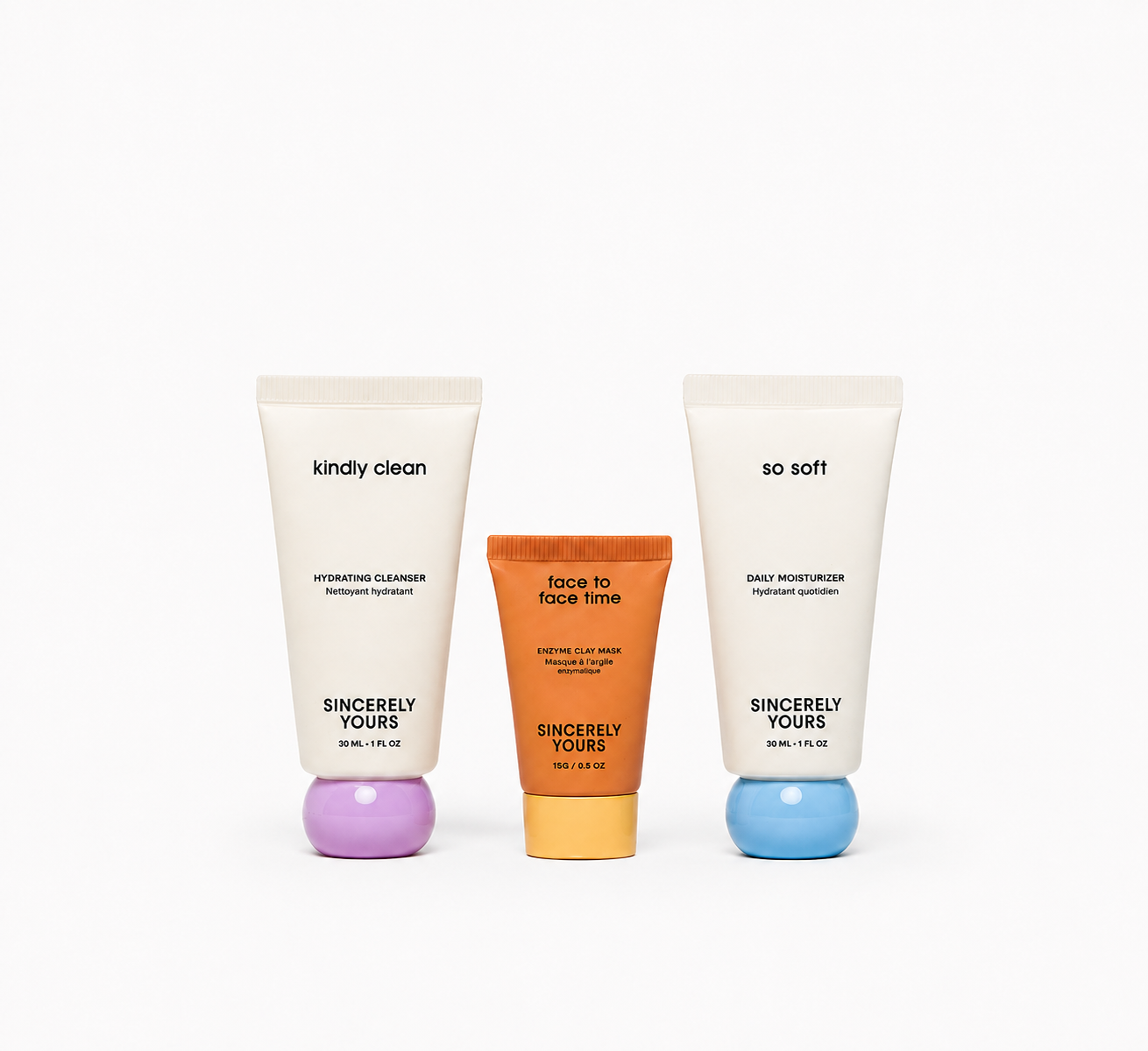 Sincerely Yours | Sleepover Bundle | 1 Bag, 3 Travel-Size Skincare Essentials