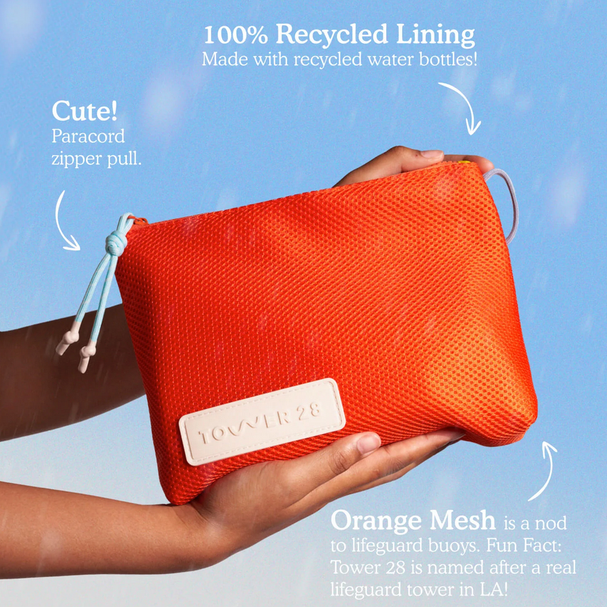 Tower 28 SOS Mesh Makeup Bag