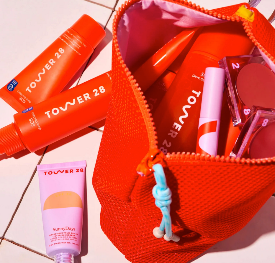 SOS Makeup Bag. USA exclusive to tower28beauty.com