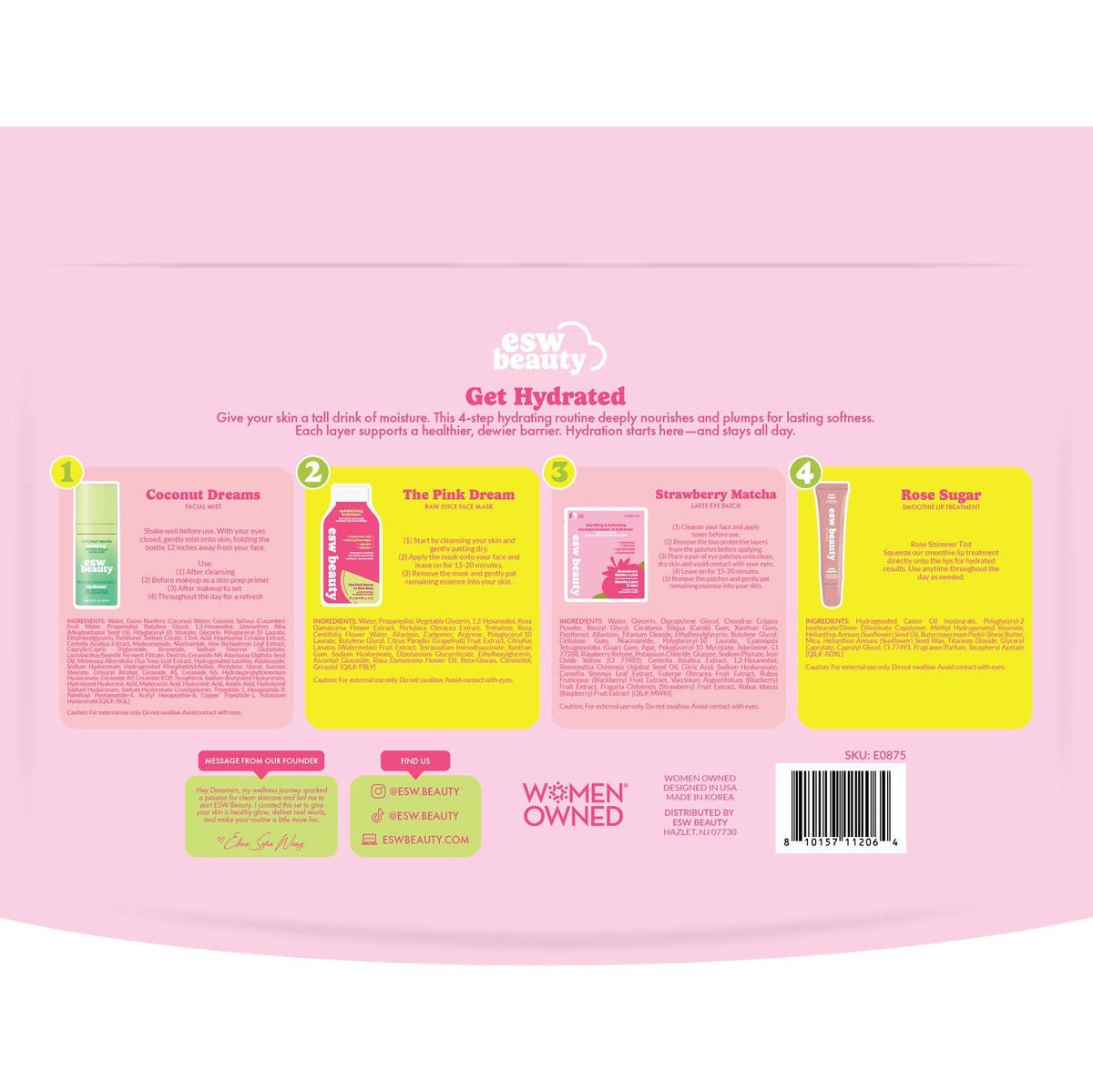 ESW Beauty | Get Hydrated Super Moisture 4 Step Skincare Kit